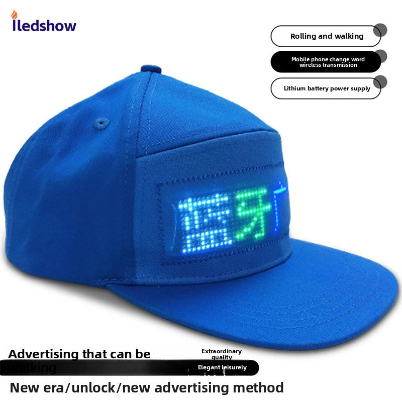 Led hat luminous advertising hat display screen