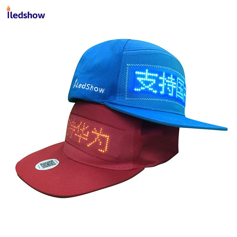 Led hat luminous advertising hat display screen