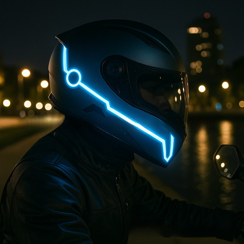 LED Helmet Light Strip for Night Riding Safety