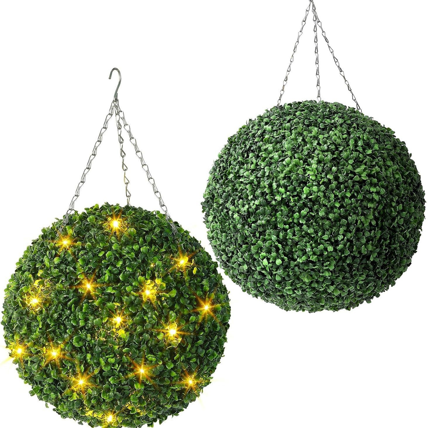 LED Illuminated Artificial Hanging Grass Ball