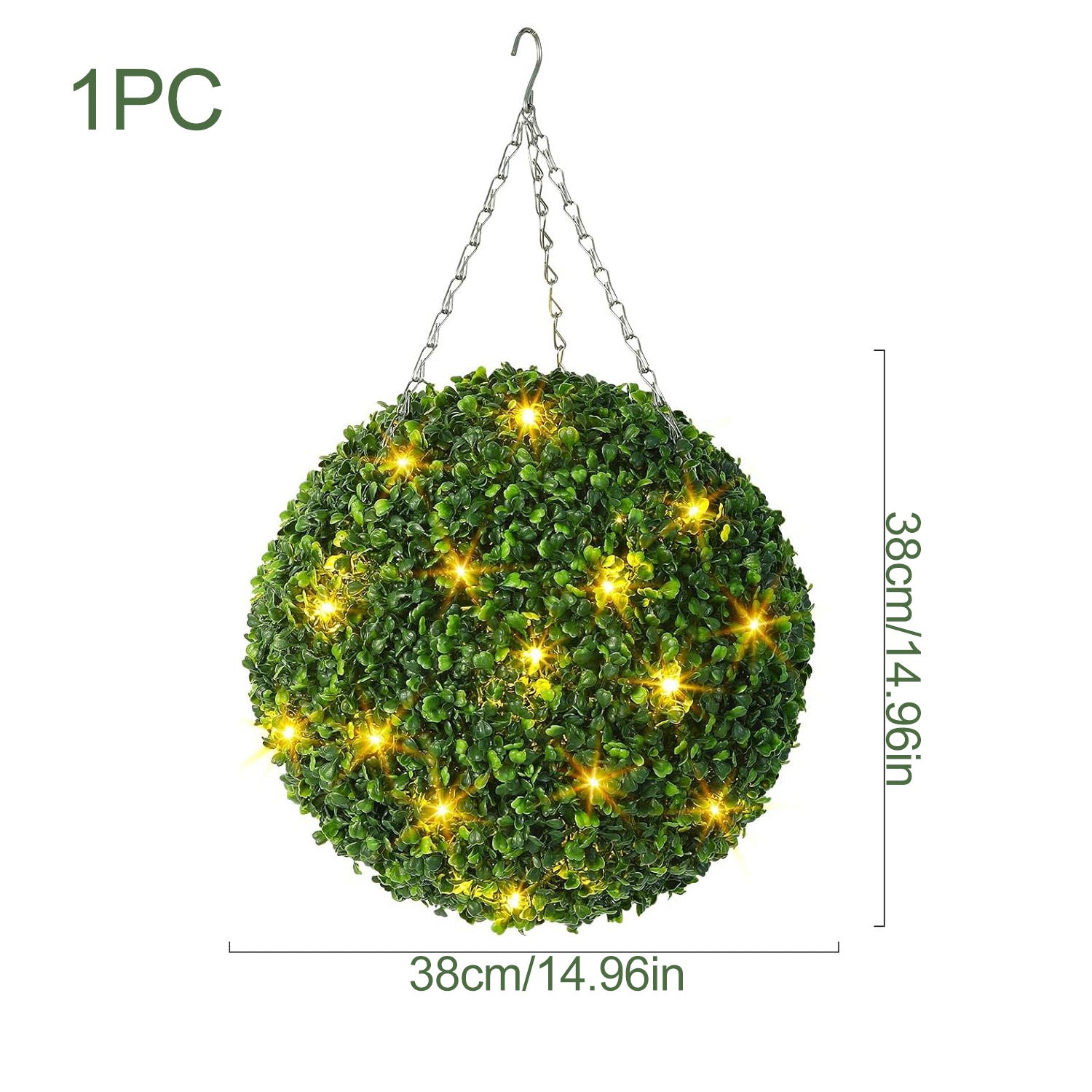 LED Illuminated Artificial Hanging Grass Ball