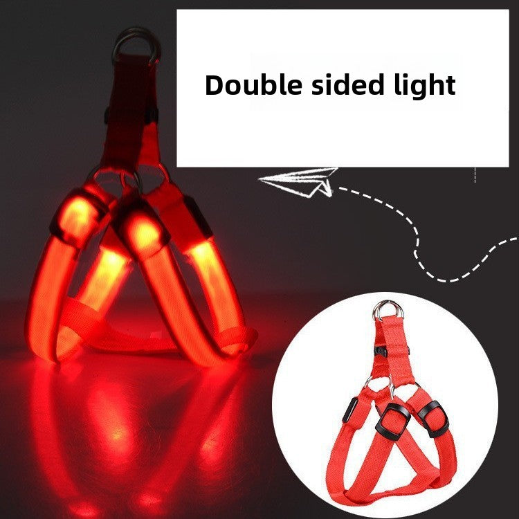 LED Illuminated Dog Harness with Adjustable Strap