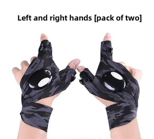 LED Illuminated Fishing Gloves