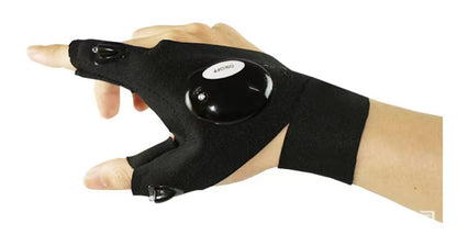 LED Illuminated Fishing Gloves with Finger Lights