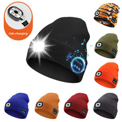M1-bl10-six-light bluetooth light cap-black