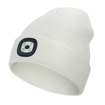Led-illuminated knitted cap