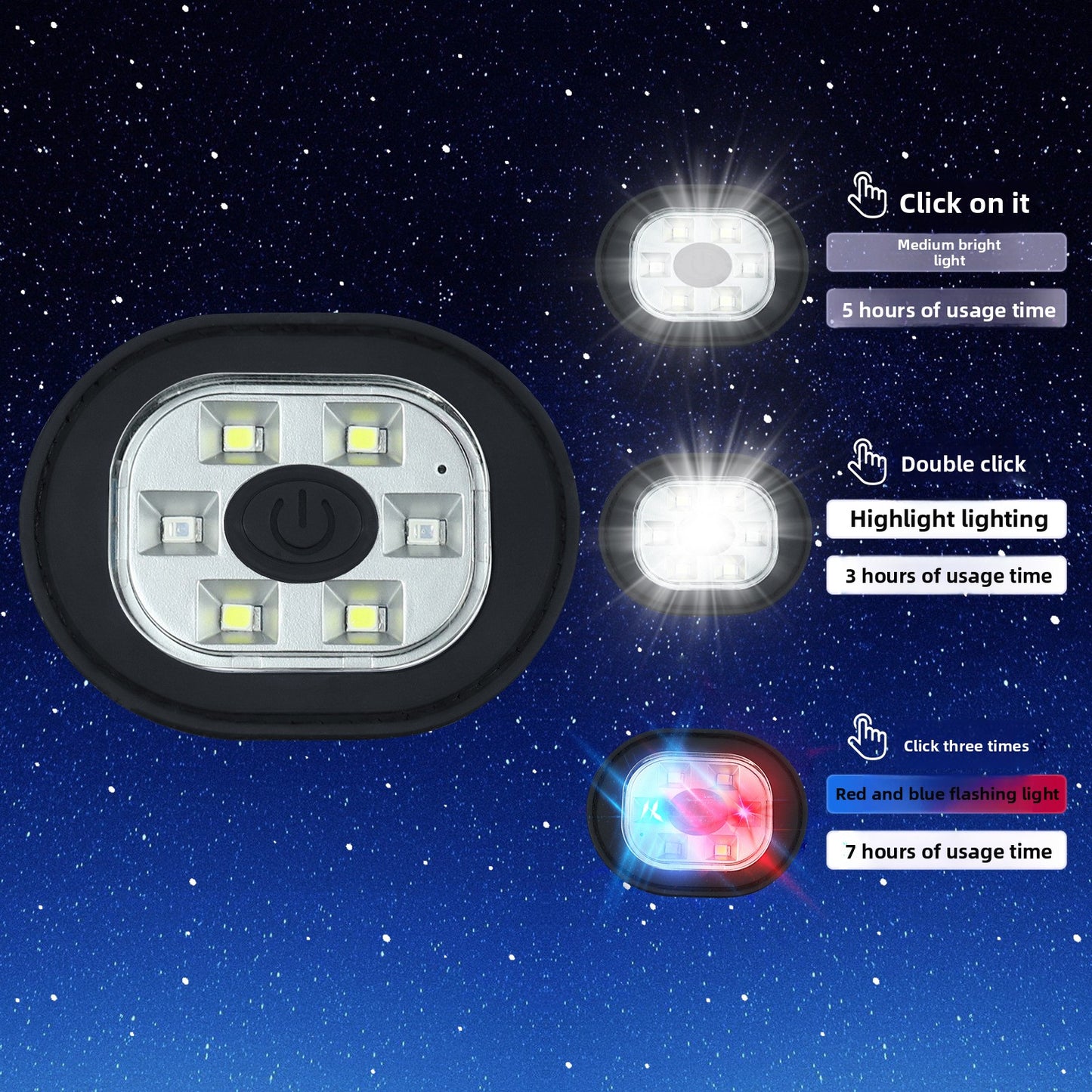 Led-illuminated knitted cap