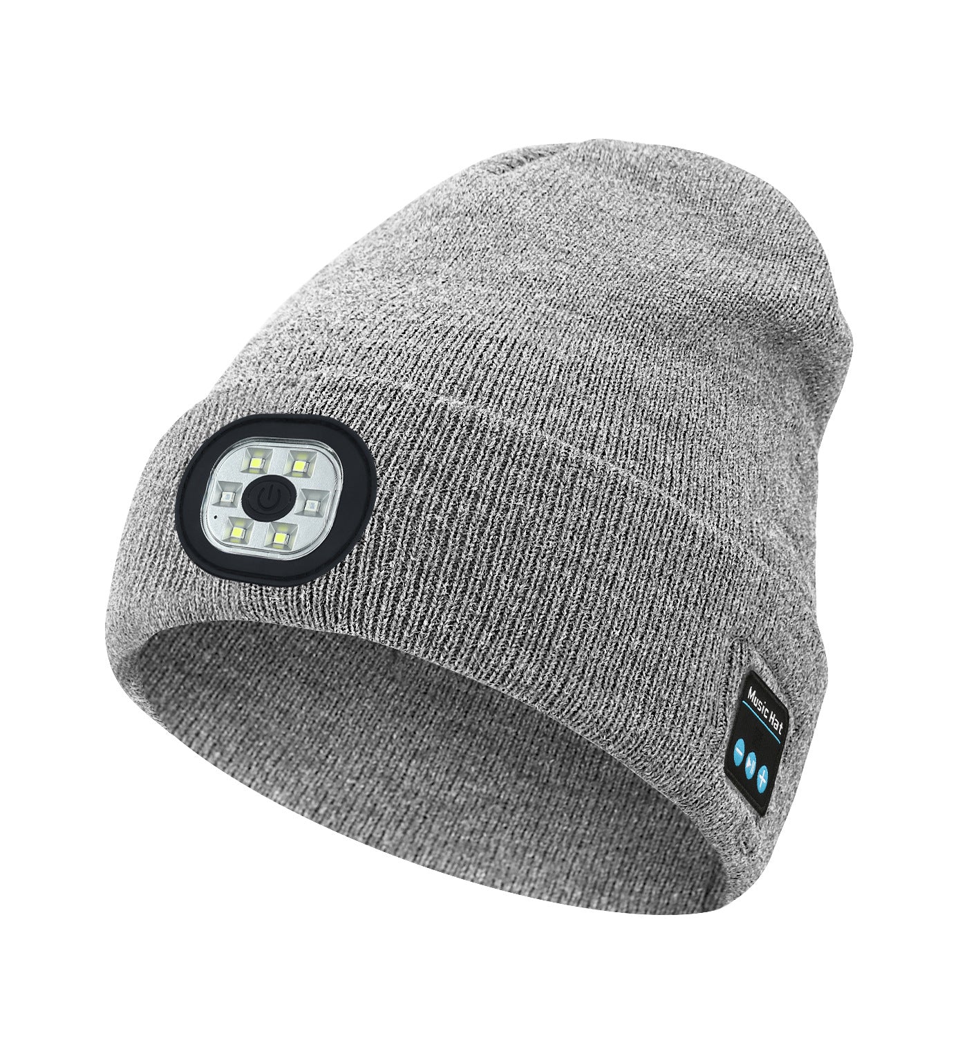 Led-illuminated knitted cap