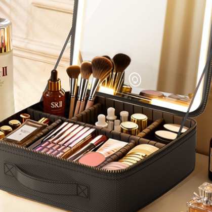 LED Illuminated Makeup Mirror Bag
