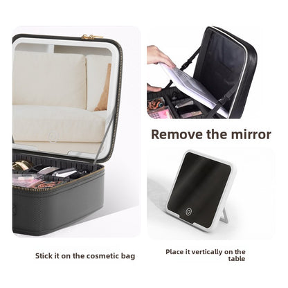 LED Illuminated Makeup Mirror Bag
