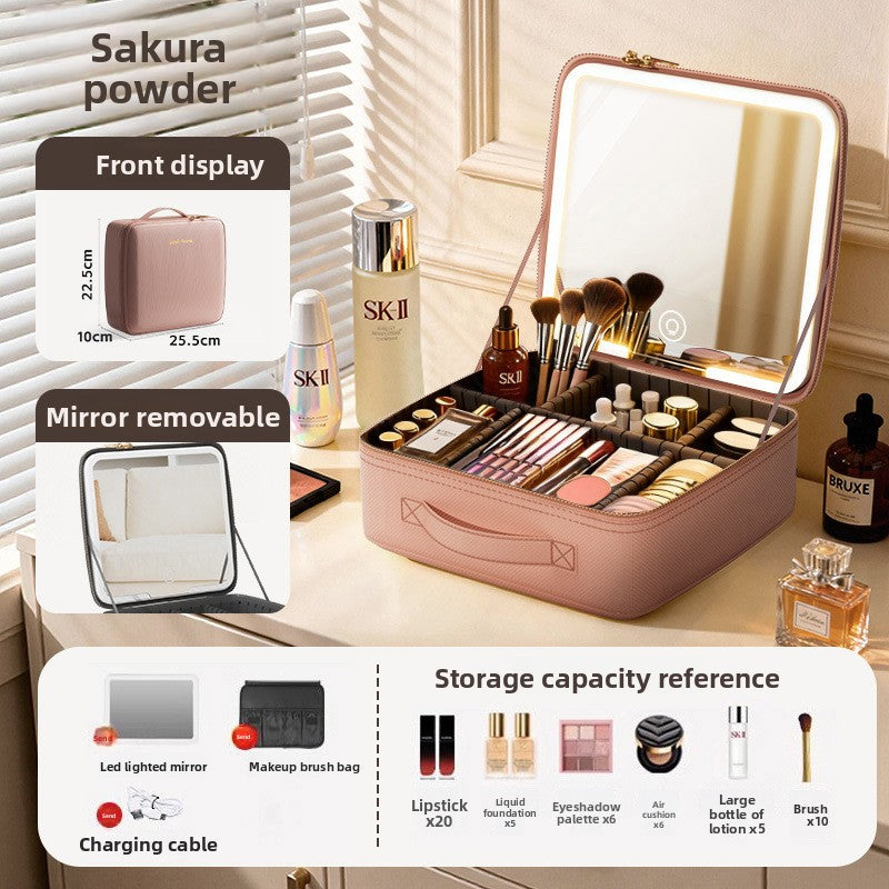 LED Illuminated Makeup Mirror Bag