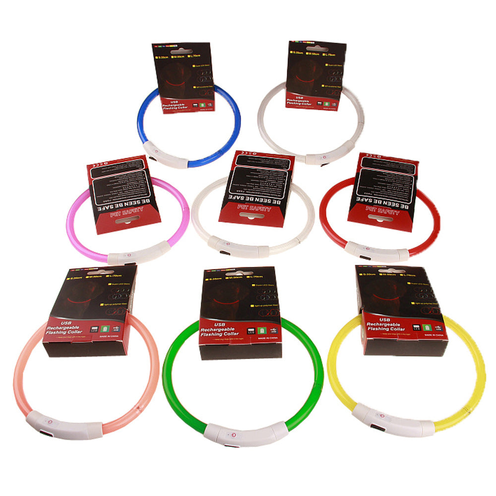 LED illuminated pet collar