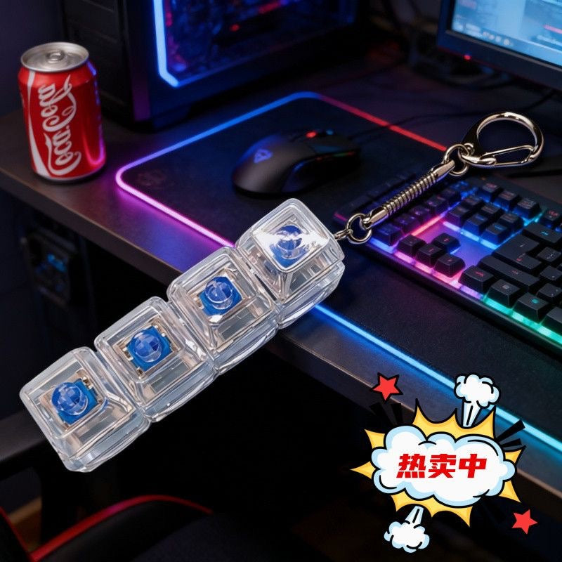 LED Illuminated Squeeze Stress Relief Keyboard Toy