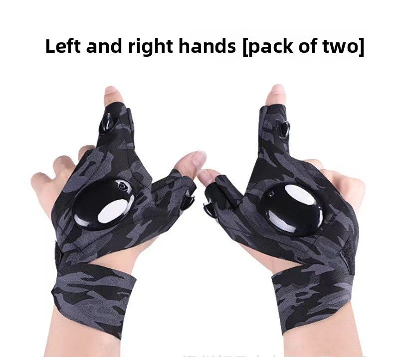 LED Illuminated Work Gloves with Finger Lights