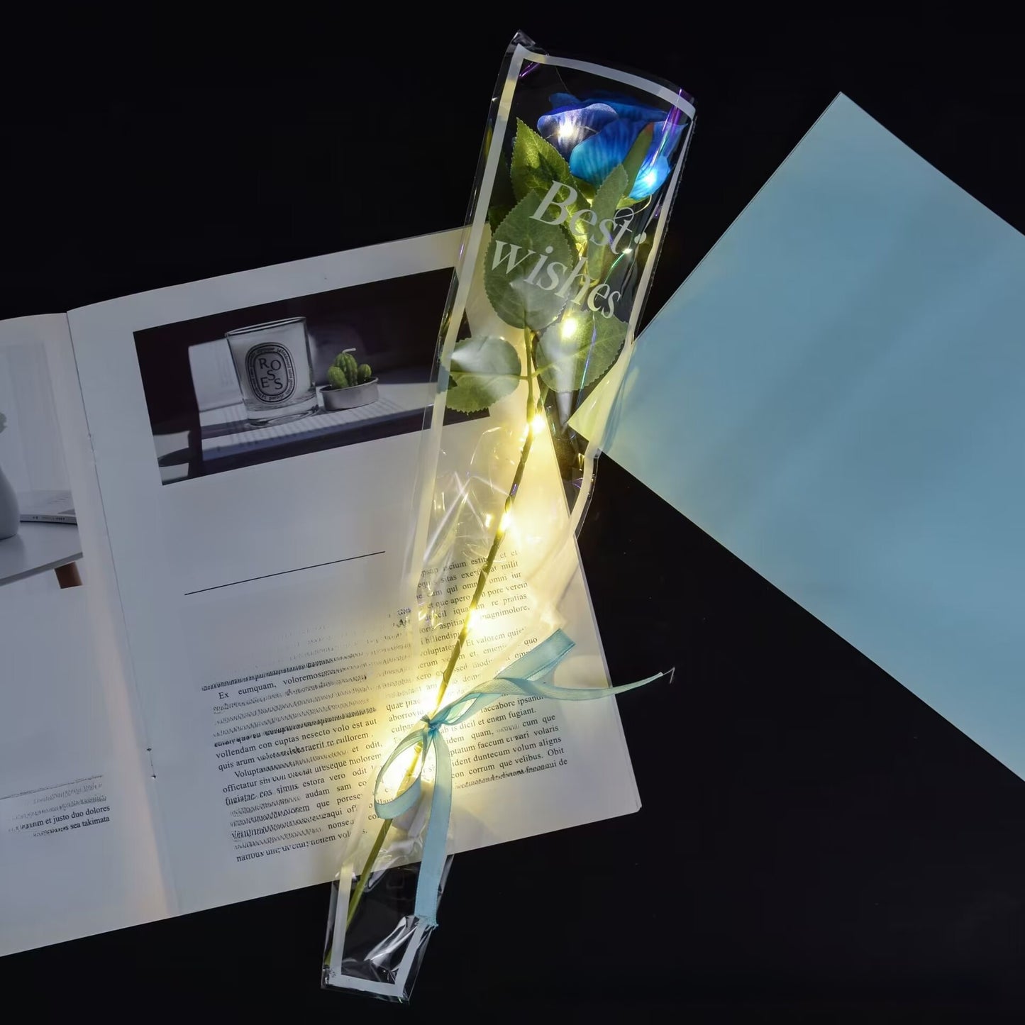 LED Illumination Artificial Rose Flowers