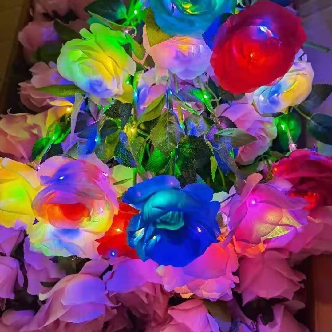 LED Illumination Artificial Rose Flowers