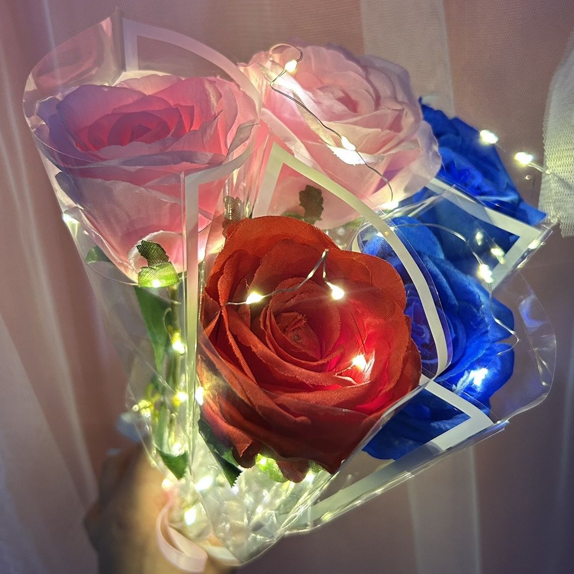 LED Illumination Artificial Rose Flowers