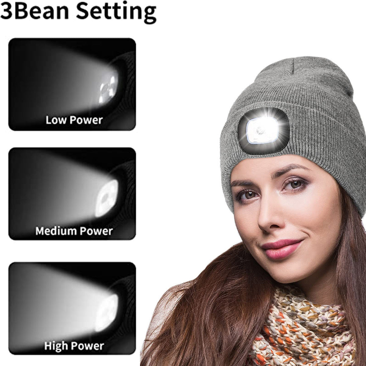 LED knitted cap
