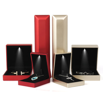 Led Light Jewelry Box Spray Paint High-End Jewelry Bracelet Box Ring Box Necklace Box Bracelet Jewelry Box