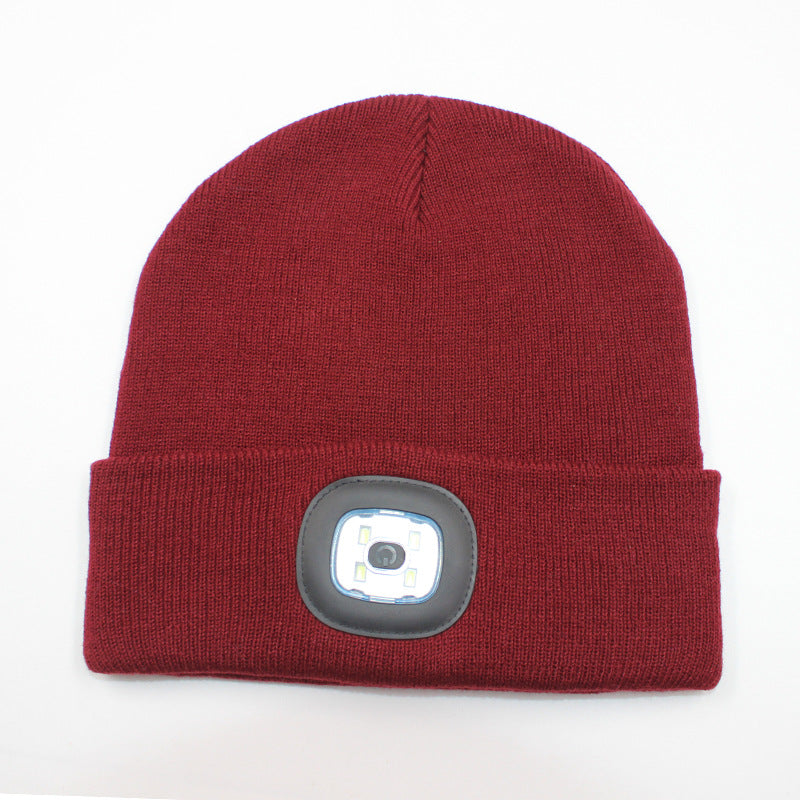 LED light knitted hat