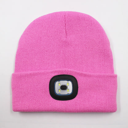 LED light knitted hat