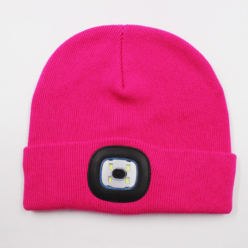 LED light knitted hat