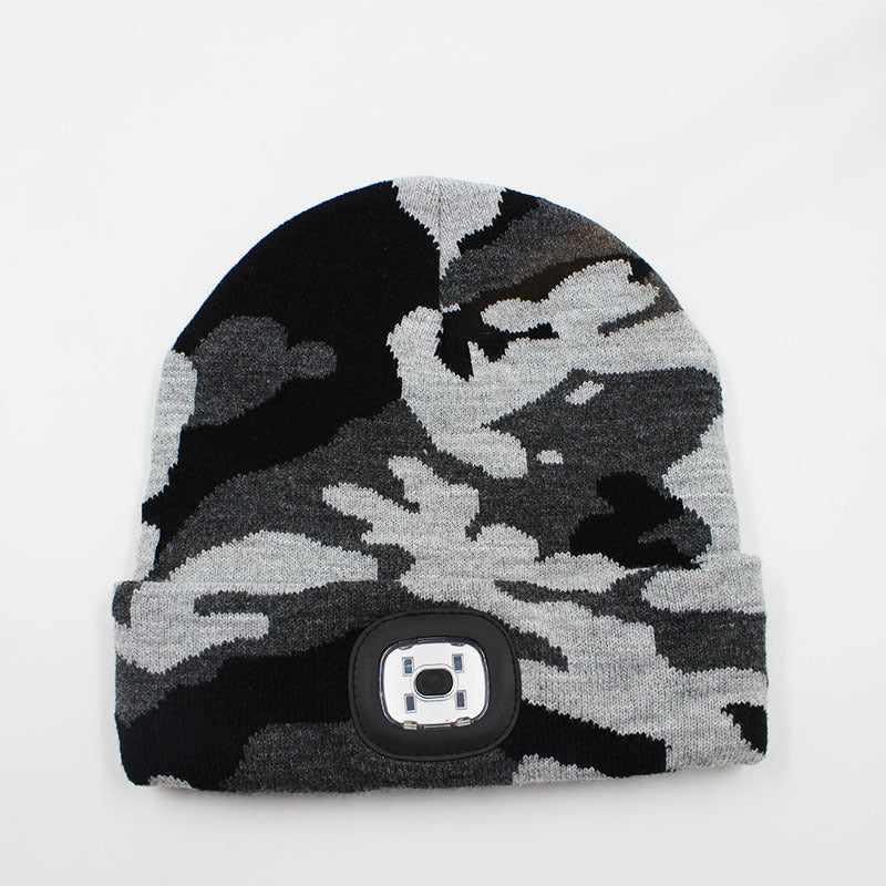 LED light knitted hat