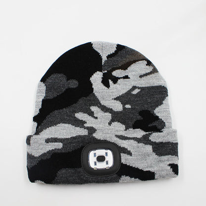 LED light knitted hat