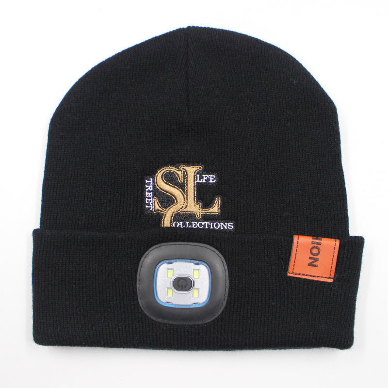 LED light knitted hat