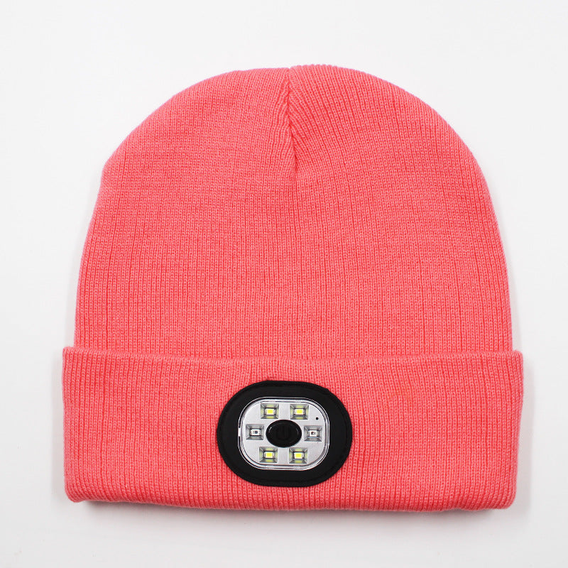 LED light knitted hat