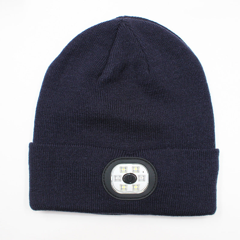 LED light knitted hat