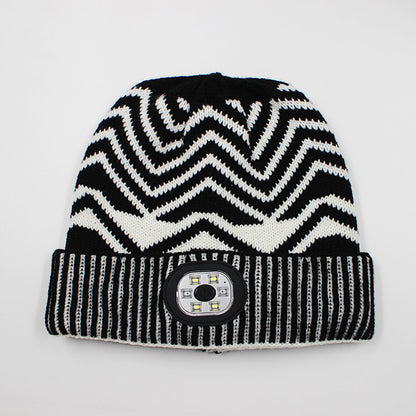 LED light knitted hat