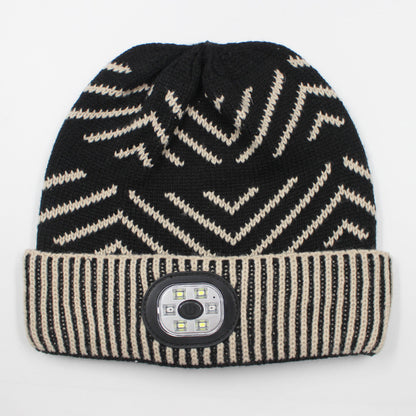LED light knitted hat