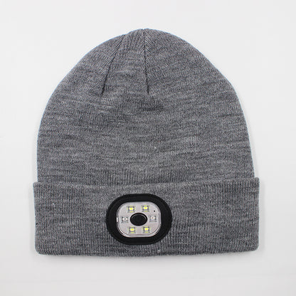 LED light knitted hat