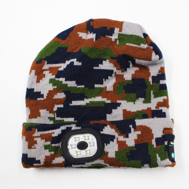 LED light knitted hat