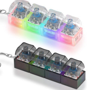 LED Light Sound Press Button Fidget Toy Keychain