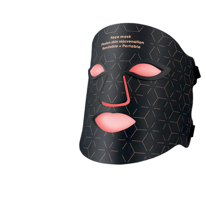 LED Light Therapy Facial Mask with Neck Attachment