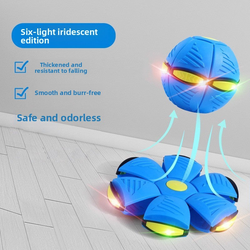 LED Light Up Bounce Ball Transformable Flying Disc