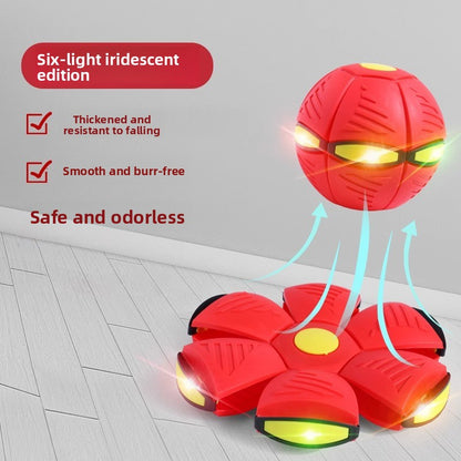 LED Light Up Bounce Ball Transformable Flying Disc