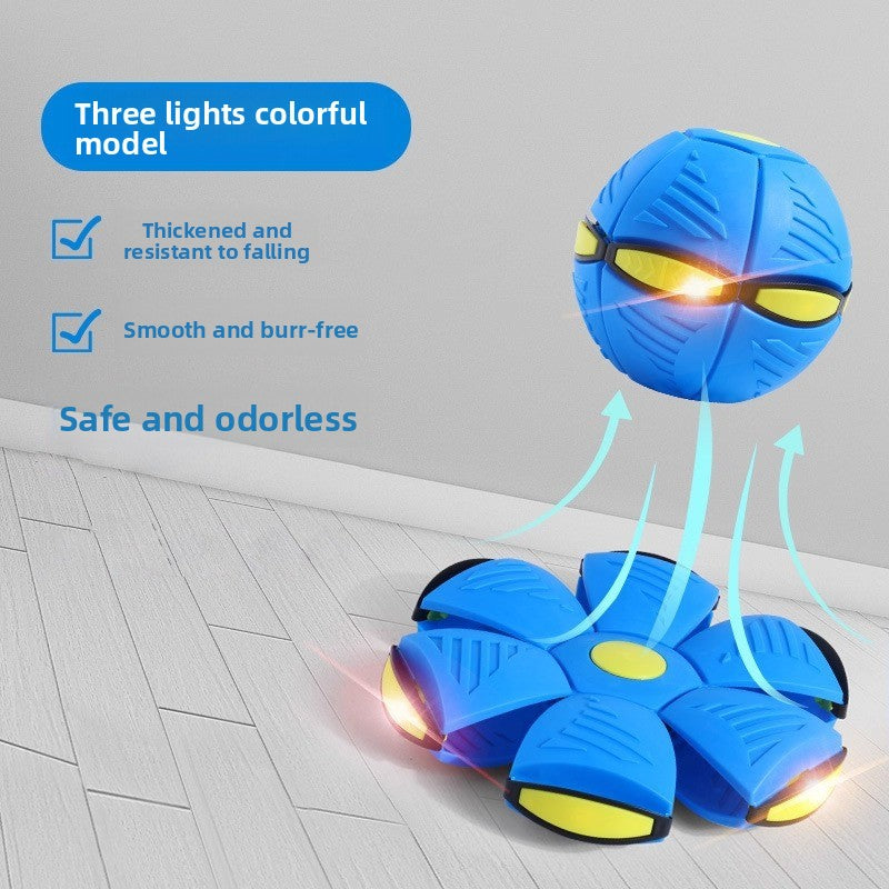 LED Light Up Bounce Ball Transformable Flying Disc