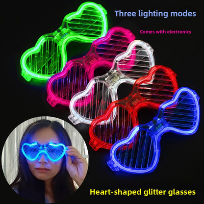 LED Light Up Glasses with Heart Design