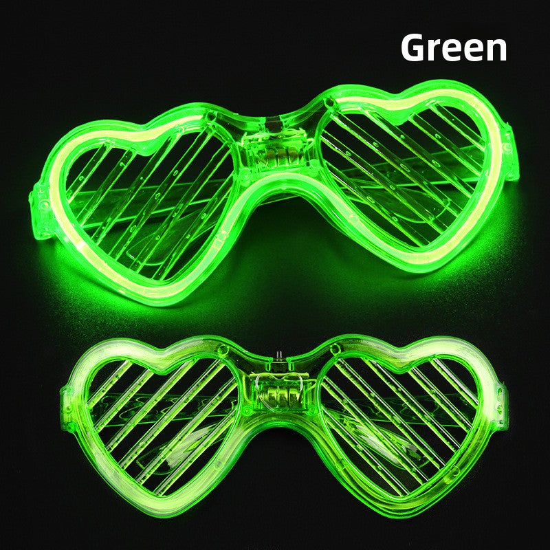 LED Light Up Glasses with Heart Design