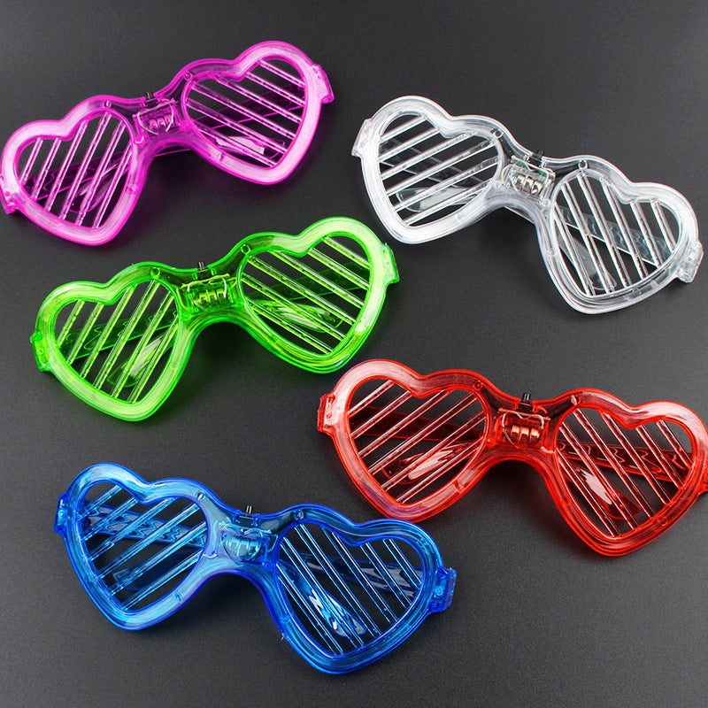 LED Light Up Glasses with Heart Design