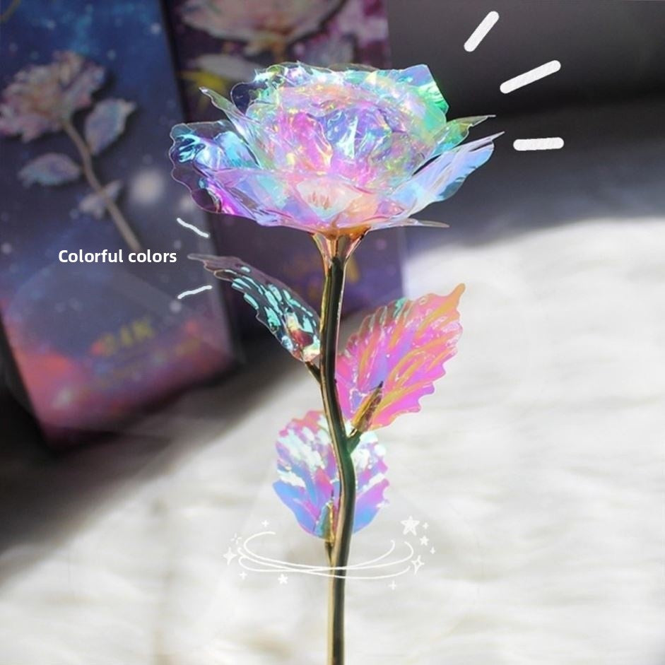 LED Light Up Gold Foil Rose Gift Set