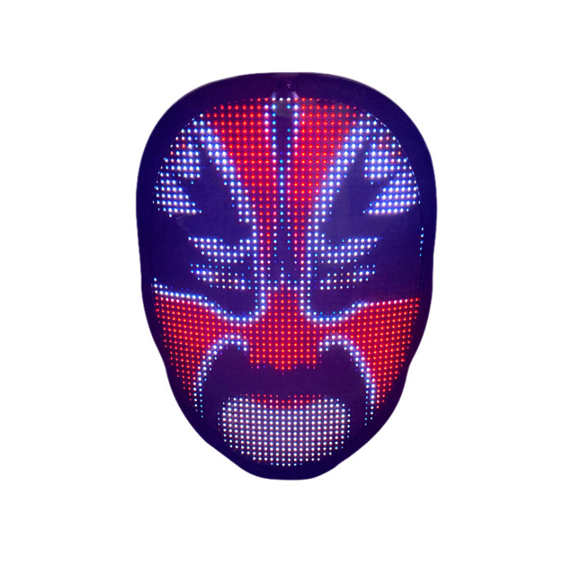 LED Light Up Mask for Halloween Party App Controlled Rechargeable