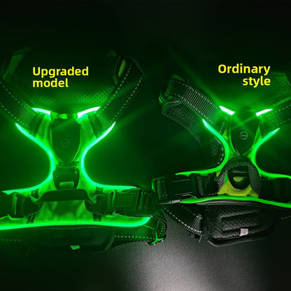LED lighting pet harness leash
