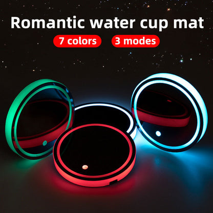 LED Luminous Cup Mat Car Decor