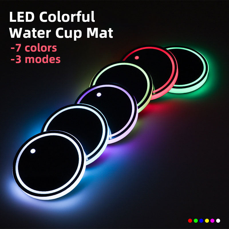 LED Luminous Cup Mat Car Decor
