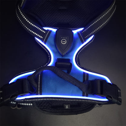 LED Luminous Pet Chest Strap Night Dog Walking Anti-car Accident Adjustable Flash Cat and Dog Vest
