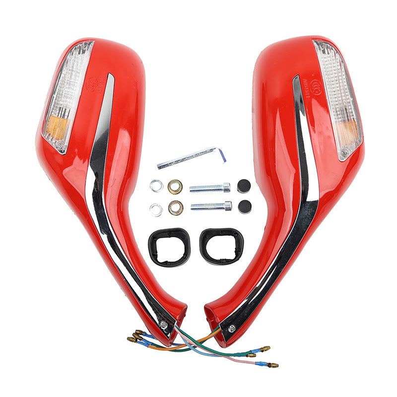 LED Motorcycle Rearview Mirror with Anti-Vibration